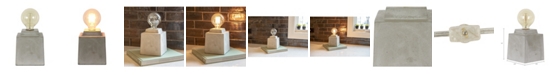 Jimco Lamp & Manufacturing Co Decor Therapy Enzo Square Concrete Uplight with Edison Bulb